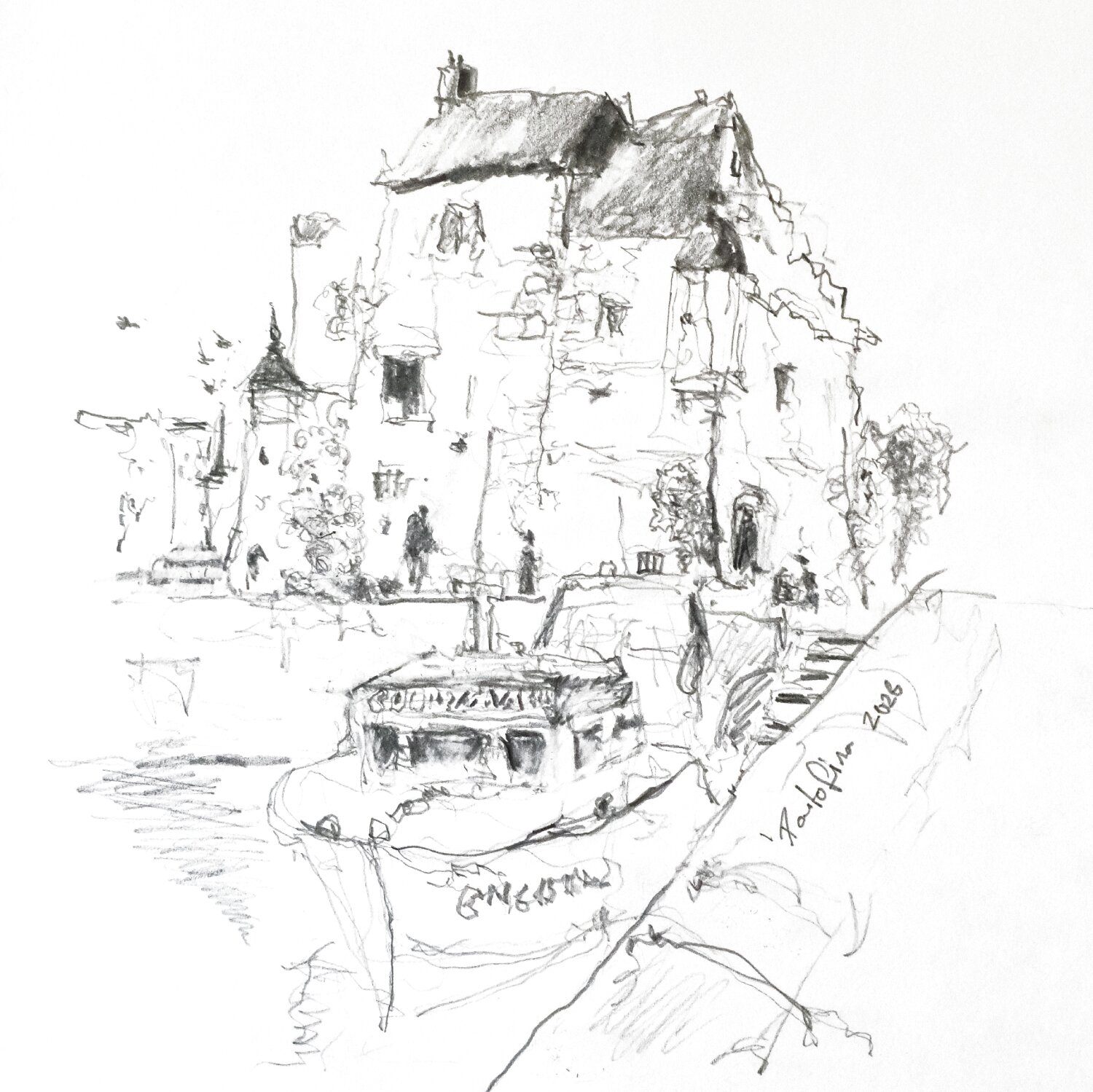 zeichnen urban scetching portofino
